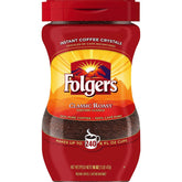 Folgers Instant Coffee Crystals, Classic Roast, 16 ounce