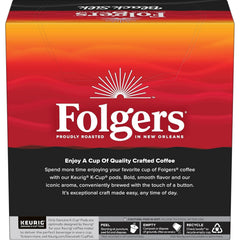 Folgers Black Silk Dark Roast Ground Coffee, 32 Keurig K-Cup Pods
