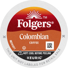 Folgers Colombian Coffee, Medium Roast, Keurig K-Cup Pods, 32 Count Boxes (Pack of 4)
