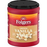 Folgers French Vanilla Flavored Ground Coffee, 9.6 Ounce