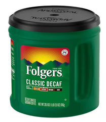 Folgers Ground Decaf Classic Medium Roast Coffee, Pack of 1, 33.9 Ounce, 1.8 pounds