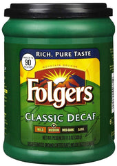 Folgers Classic Roast Decaf Ground Coffee, 11.3 oz