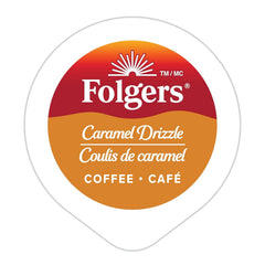 Folgers Caramel Drizzle Flavoured Coffee, Single-Serve K-Cup Pods For Keurig Coffee Makers, 30 Count