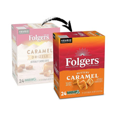 Folgers 6680 Caramel Drizzle Coffee K-Cups, 24/box