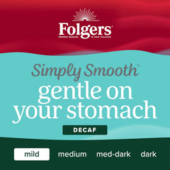 Folgers Simply Smooth Decaf Coffee, 11.5 Ounce