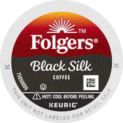 Folgers Black Silk Dark Roast Ground Coffee, 32 Keurig K-Cup Pods
