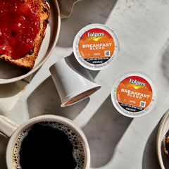 Folgers Breakfast Blend Coffee, Mild Roast, Keurig K-Cup Pods, 10 Count Box