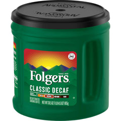 Folgers Classic Decaf Medium Roast Ground Coffee, 30.5 Ounces (Pack of 6)