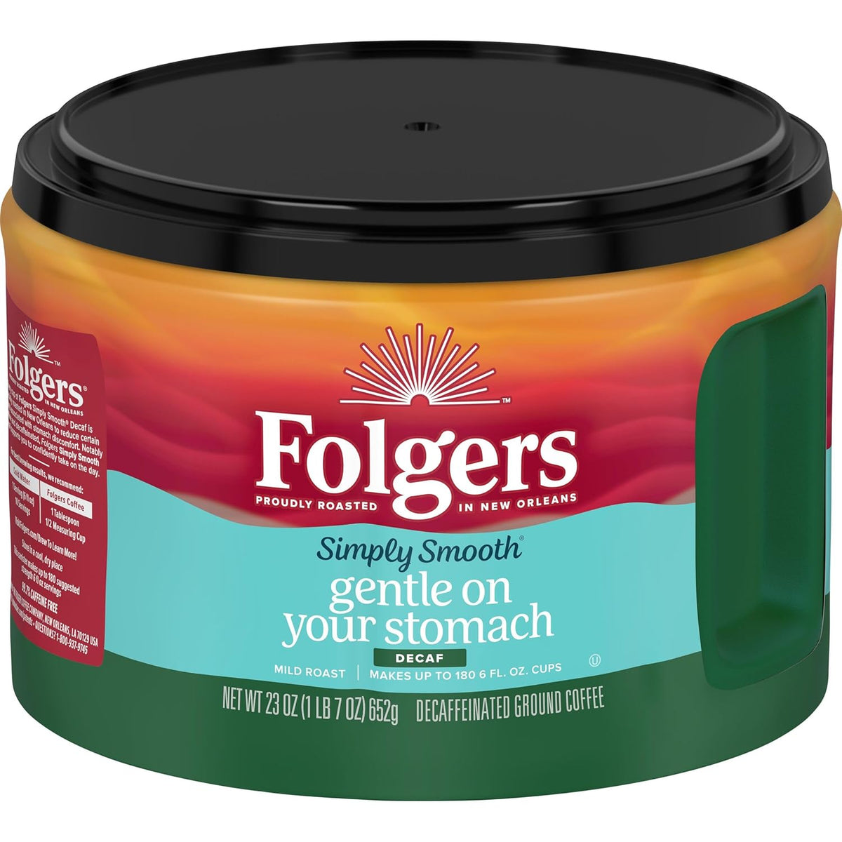 Folgers Simply Smooth Mild Roast Ground Coffee, 23 Ounces